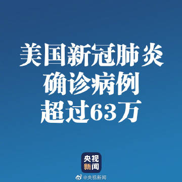 美国新冠肺炎确诊病例超63万